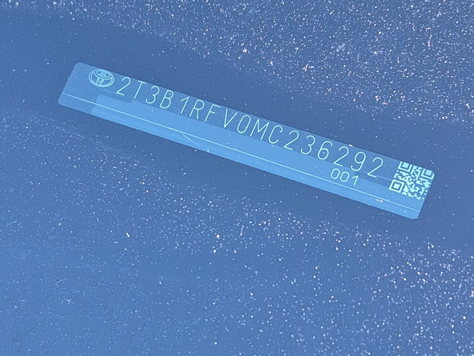Dash VIN Plate Photo