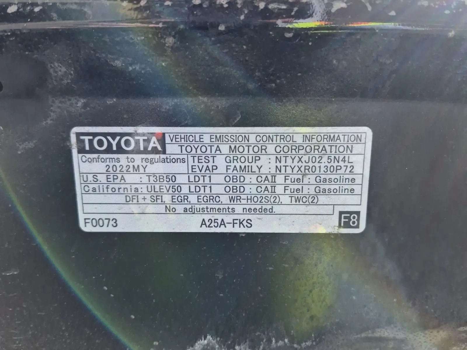 Emission Sticker Photo