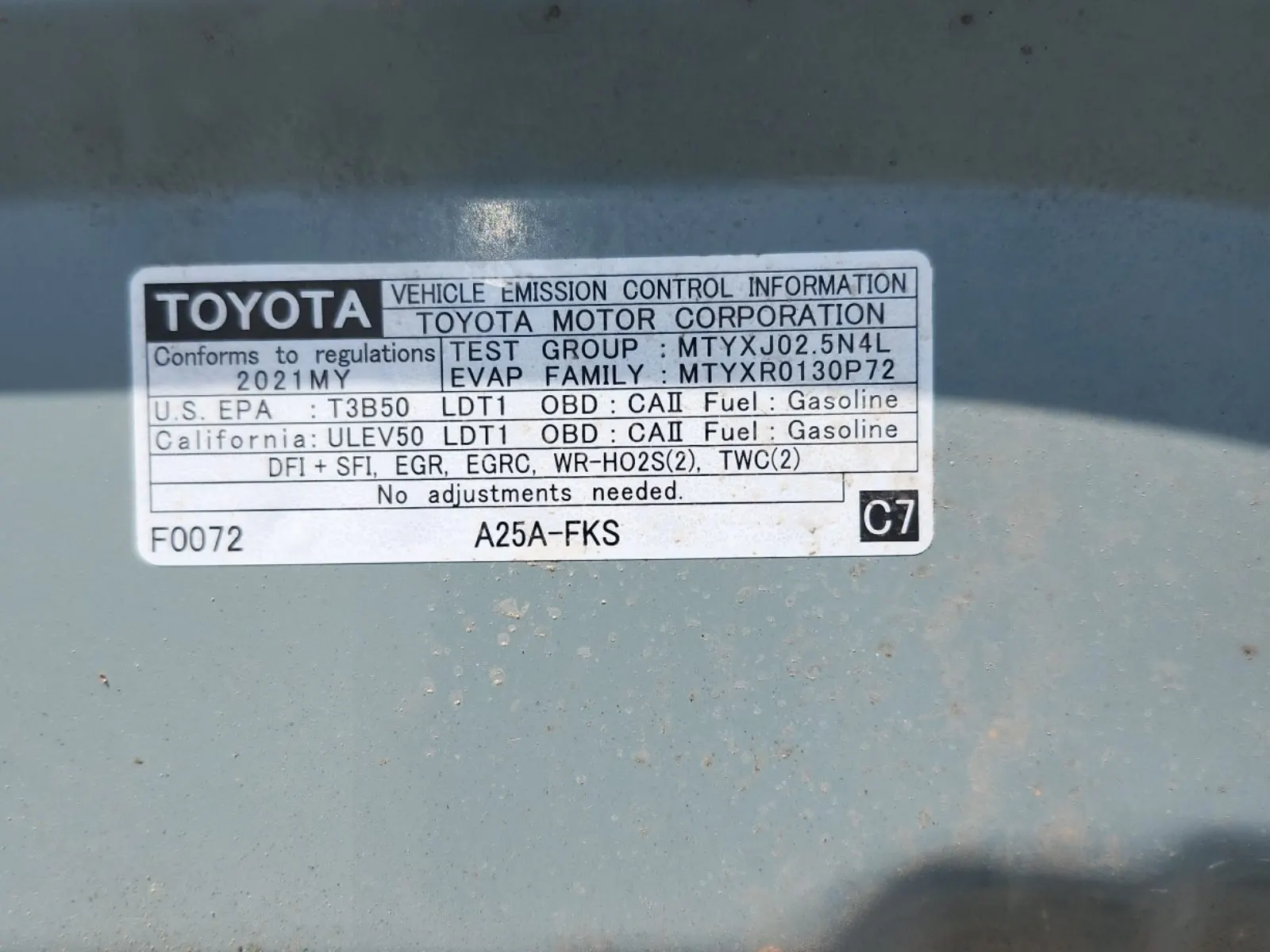 Emission Sticker Photo
