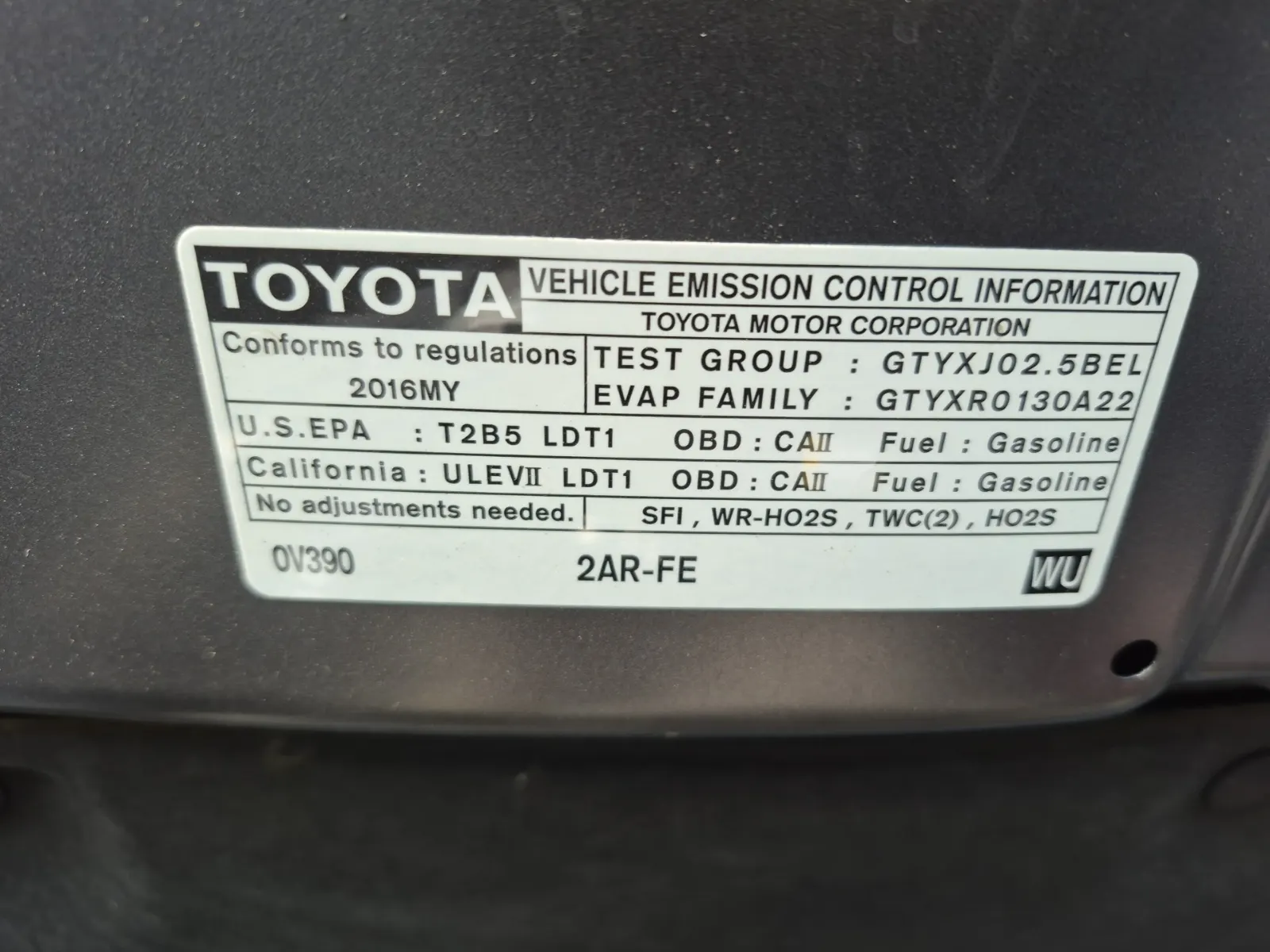 Emission Sticker Photo