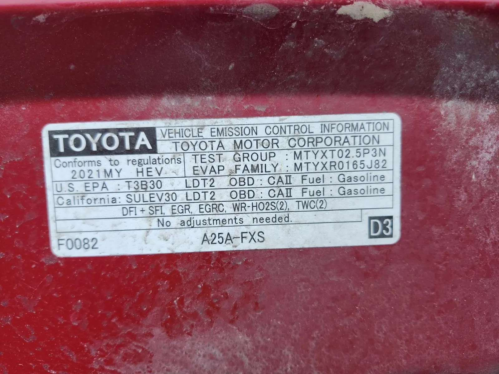 Emission Sticker Photo