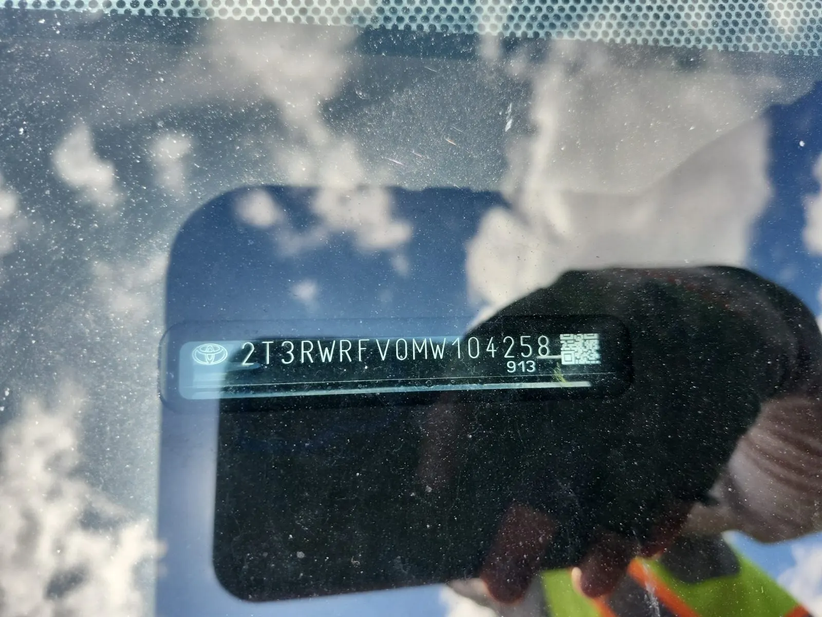 Dash VIN Plate Photo