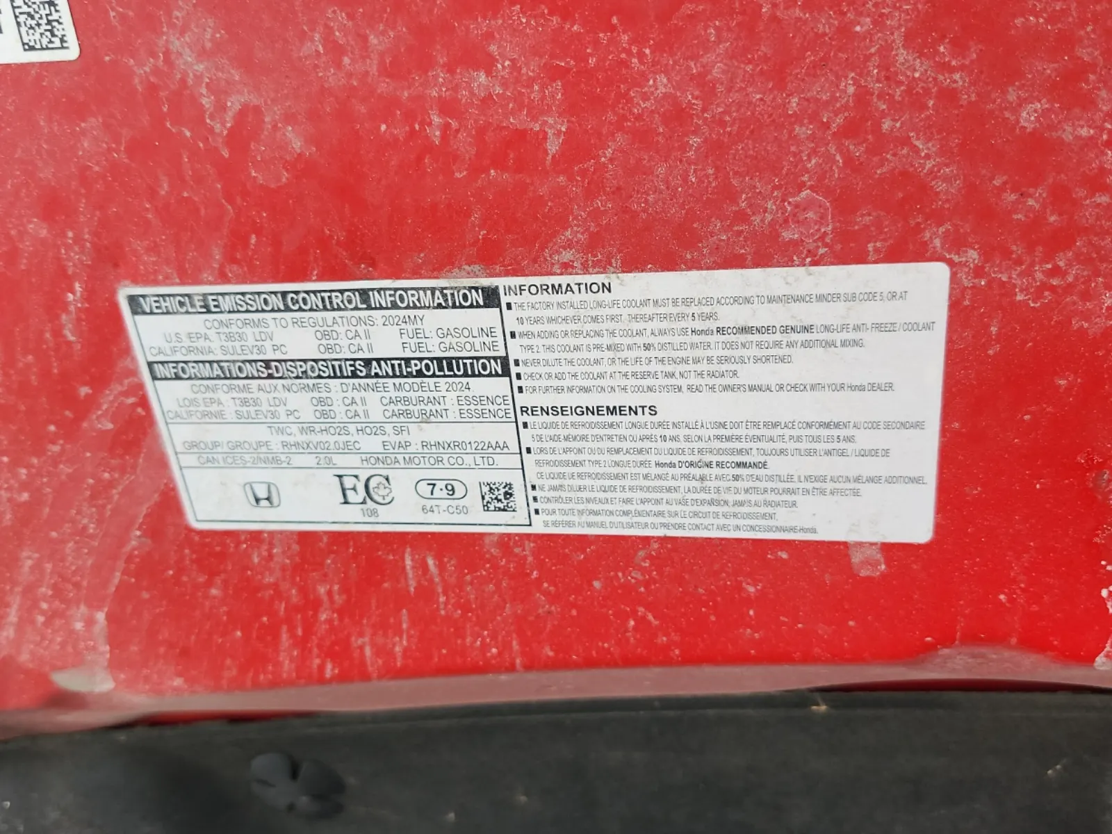 Emission Sticker Photo