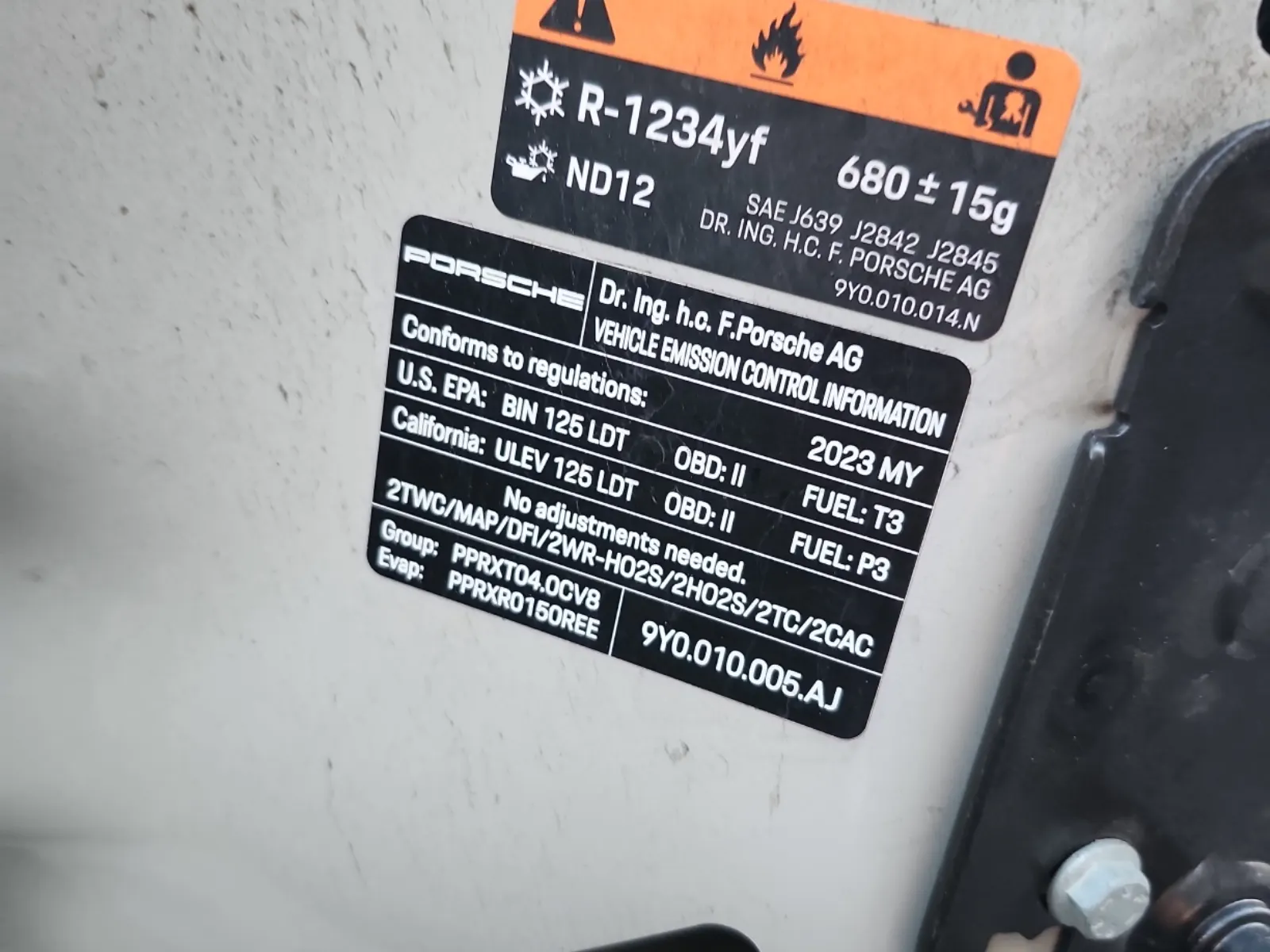 Emission Sticker Photo