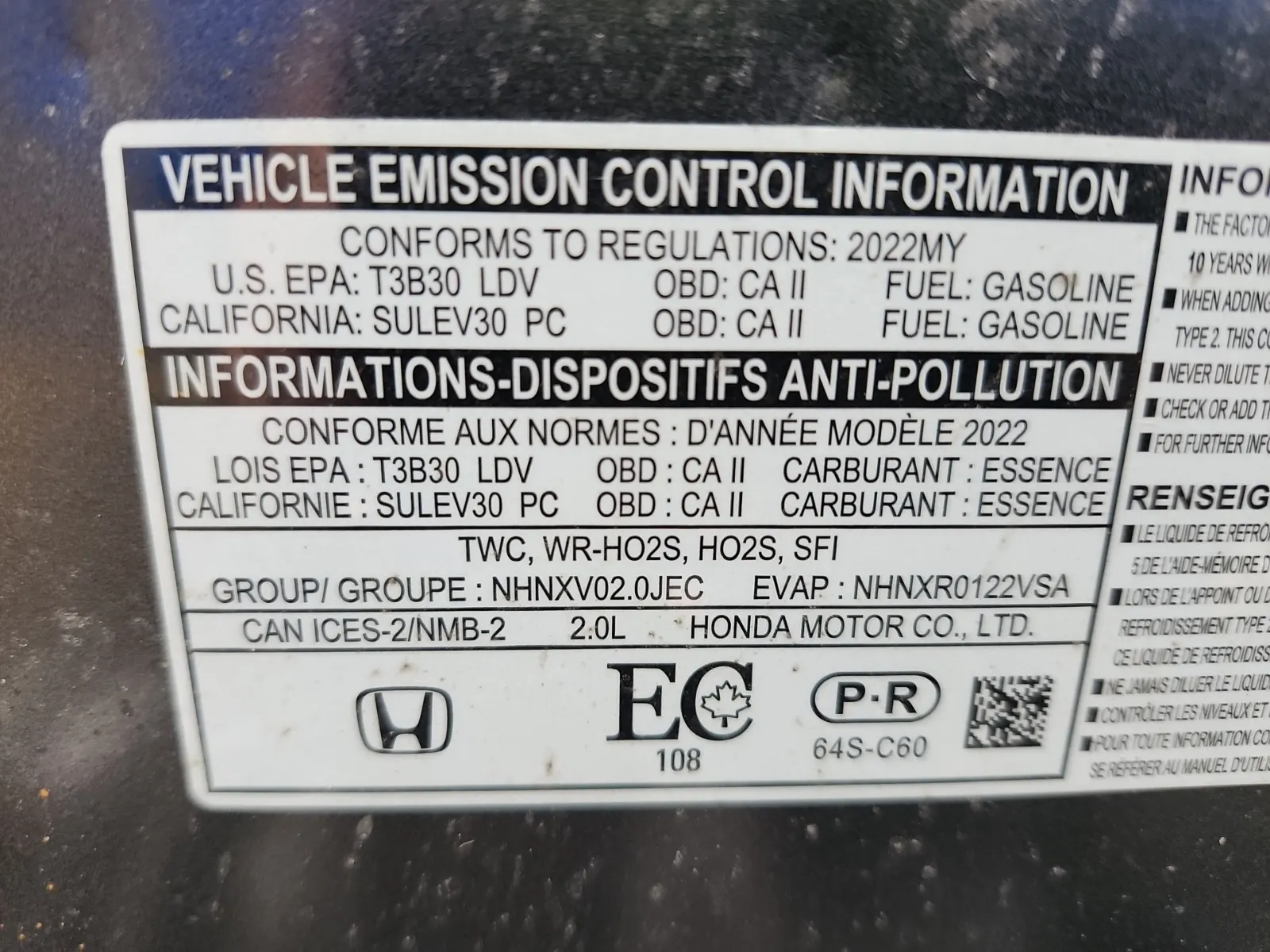 Emission Sticker Photo