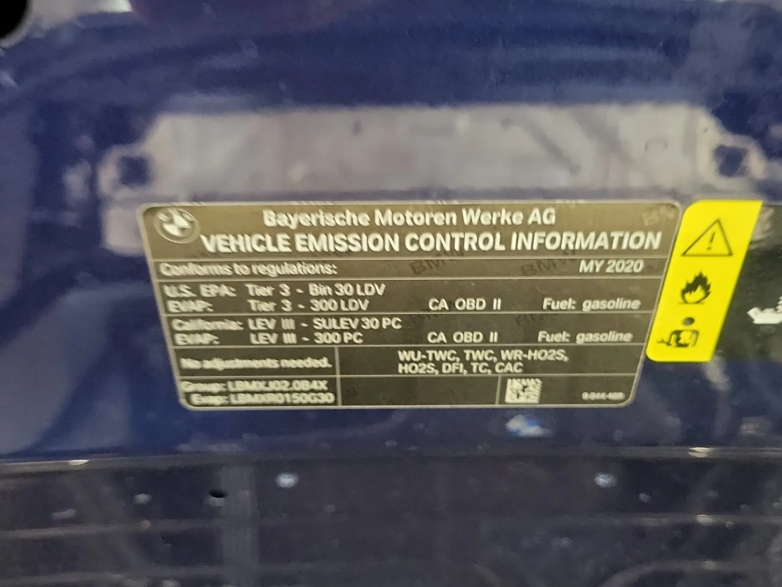 Emission Sticker Photo