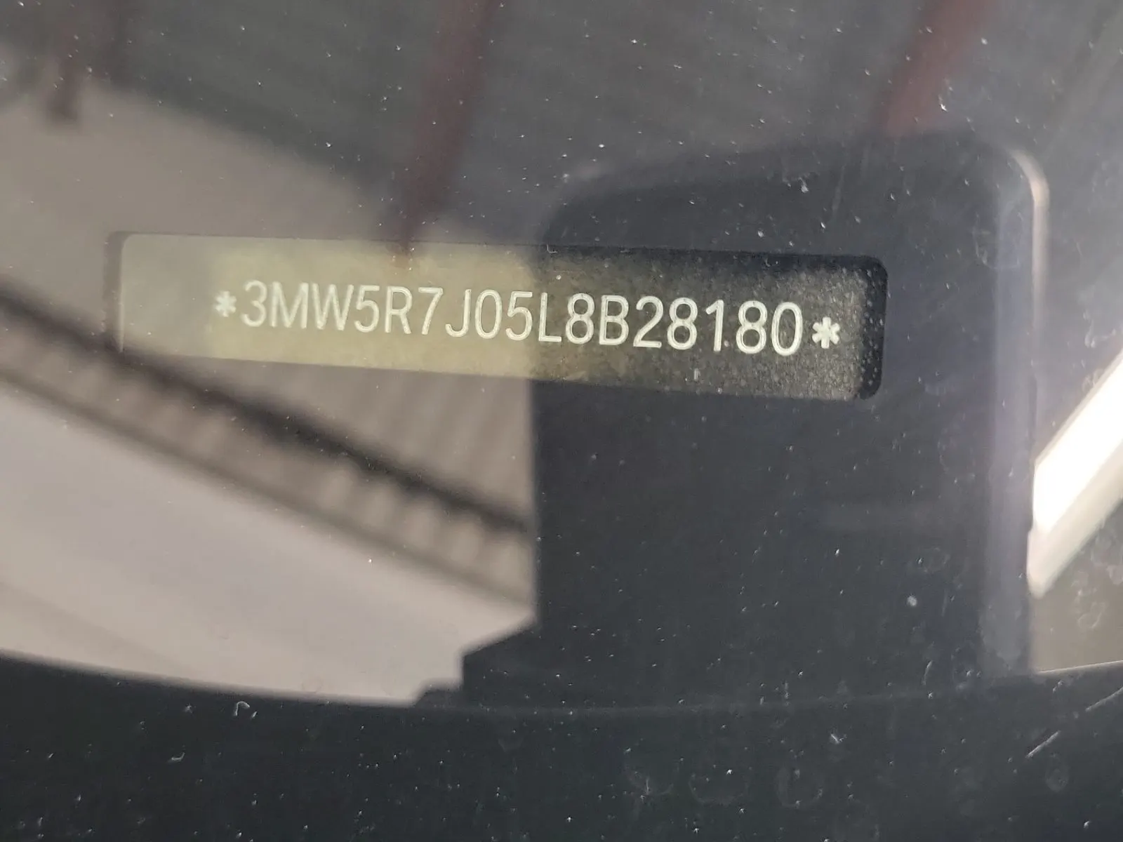 Dash VIN Plate Photo