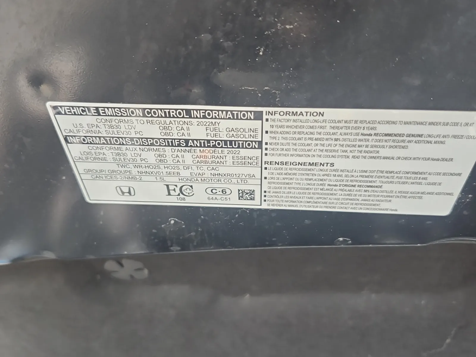 Emission Sticker Photo