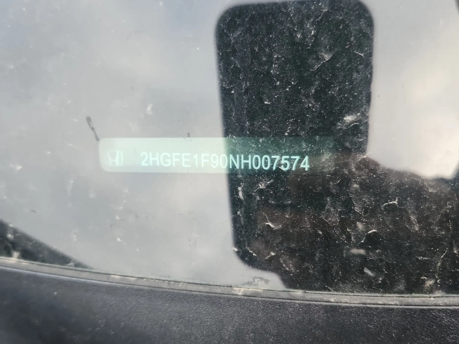 Dash VIN Plate Photo