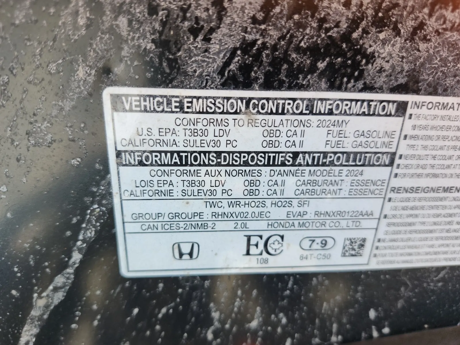 Emission Sticker Photo