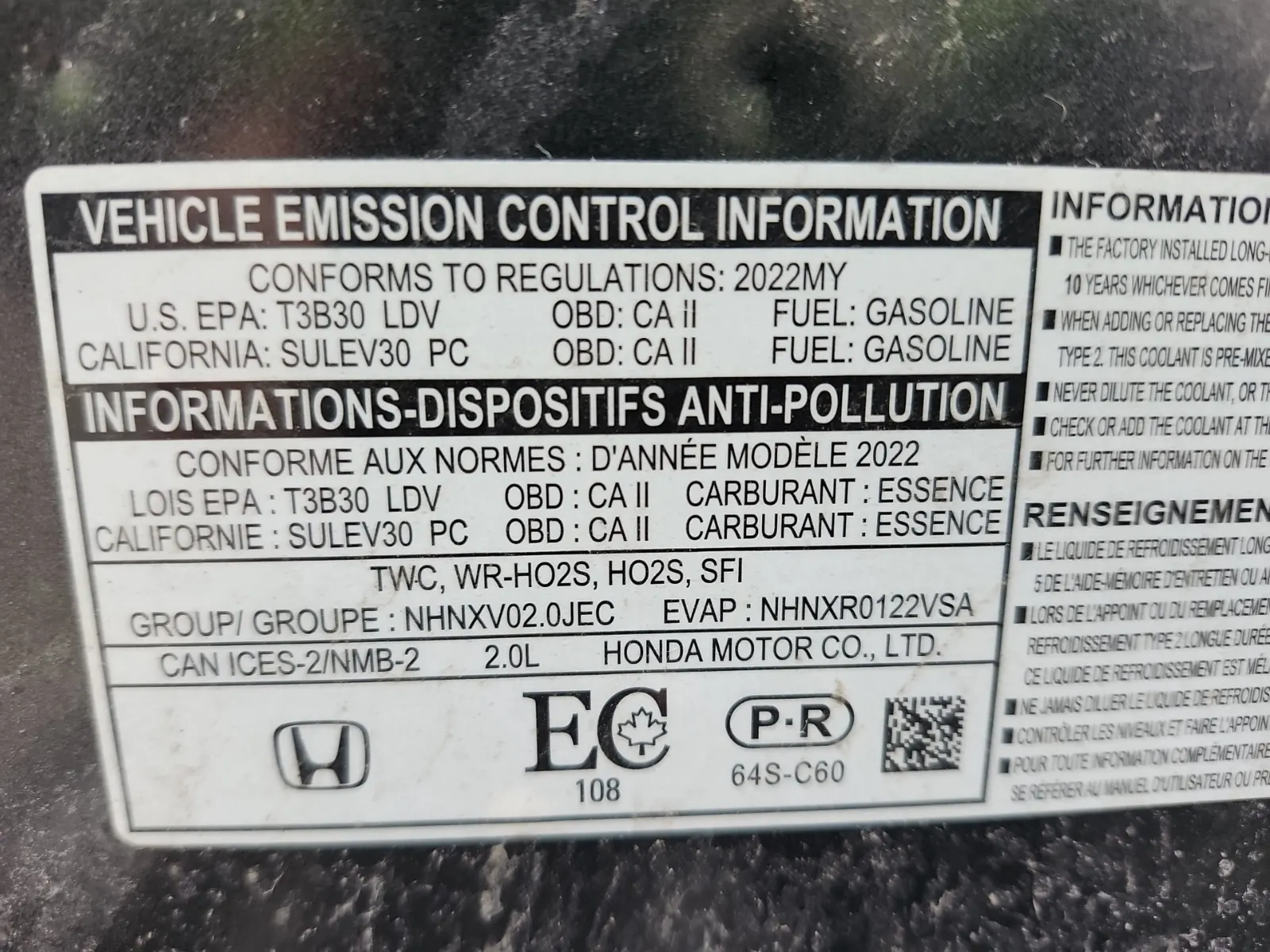 Emission Sticker Photo
