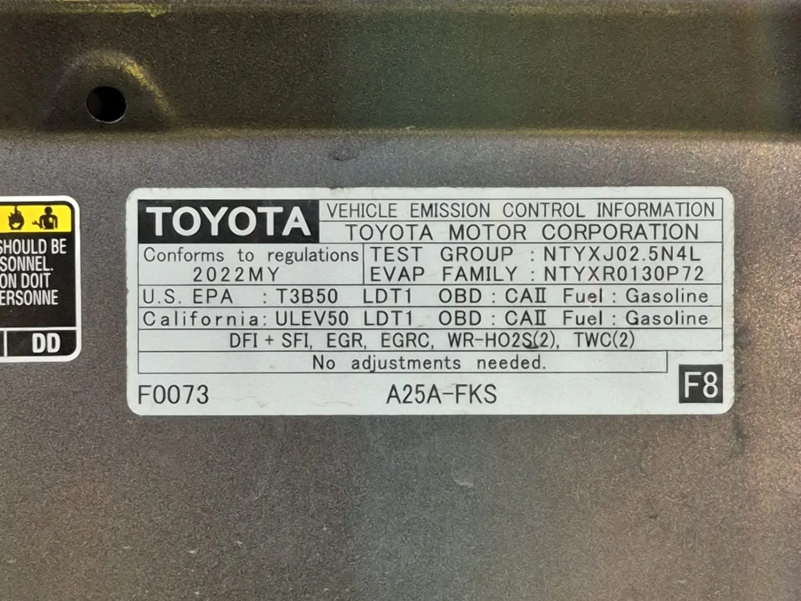 Emission Sticker Photo