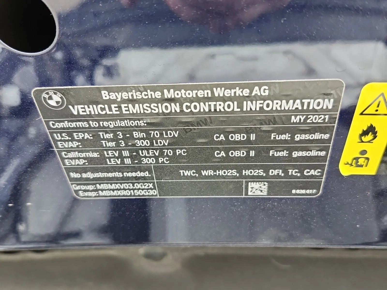 Emission Sticker Photo