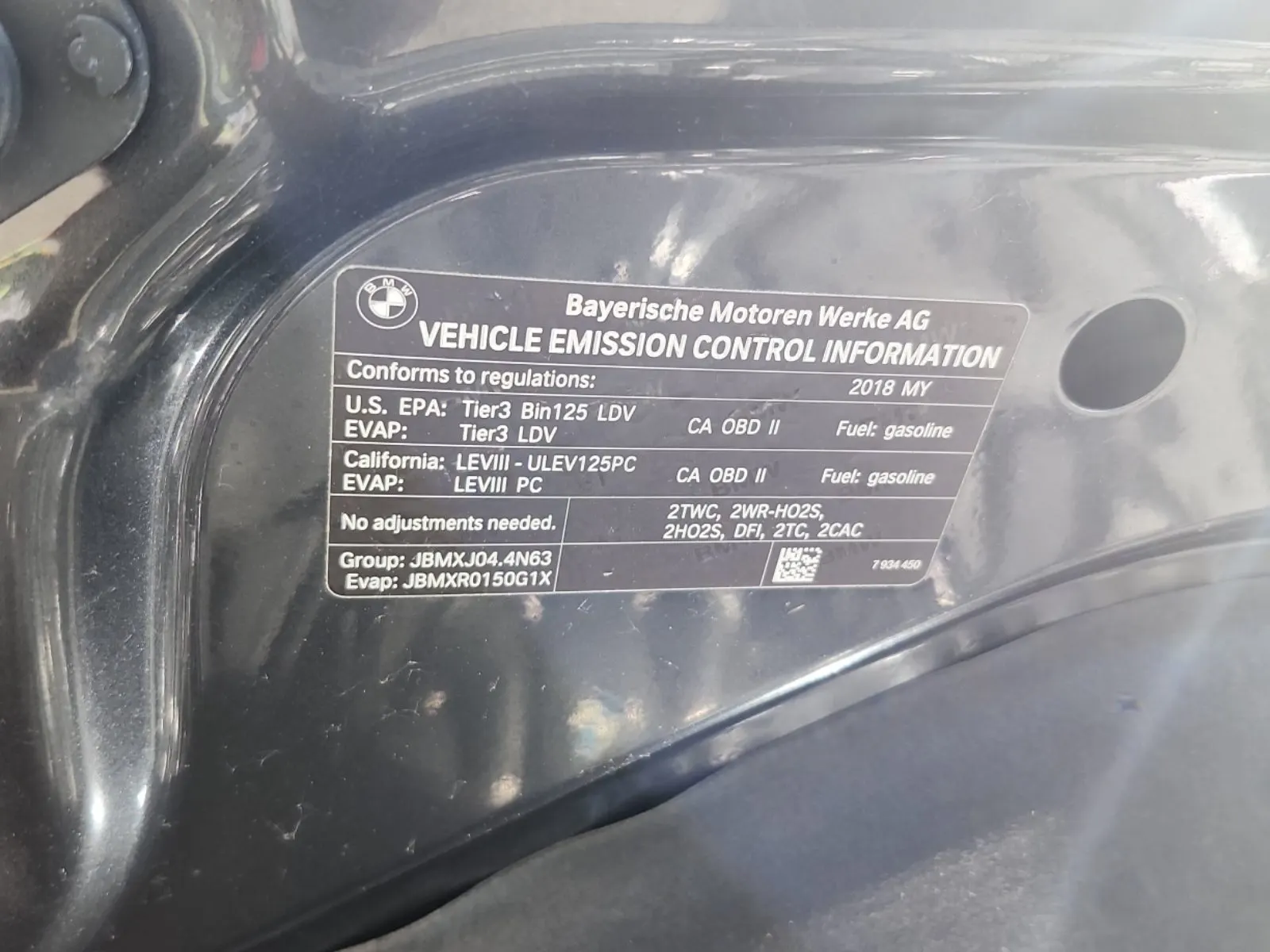 Emission Sticker Photo