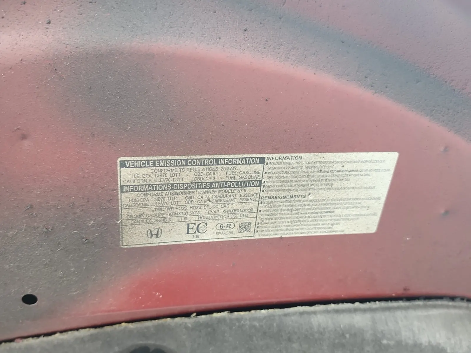 Emission Sticker Photo