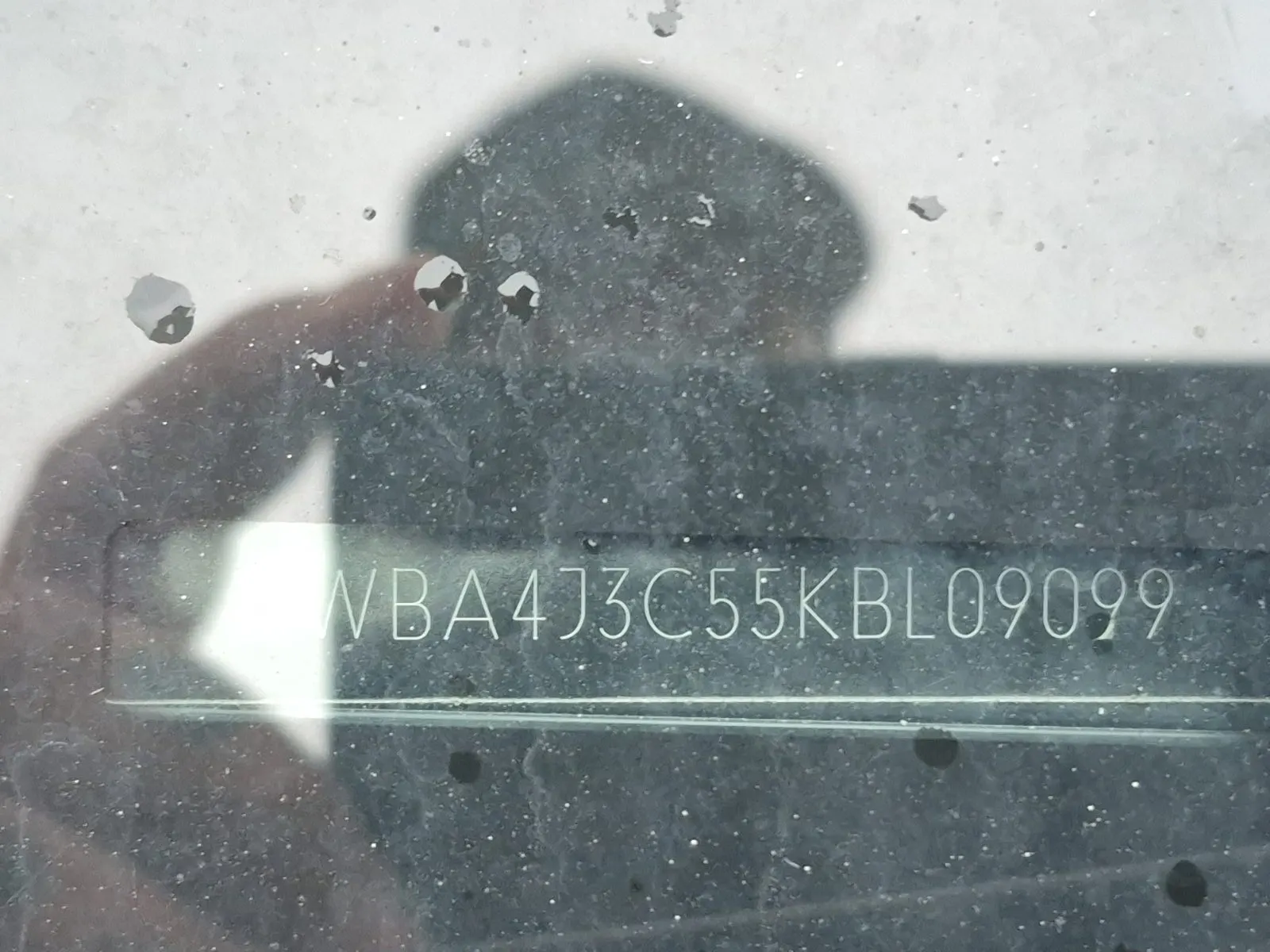 Dash VIN Plate Photo