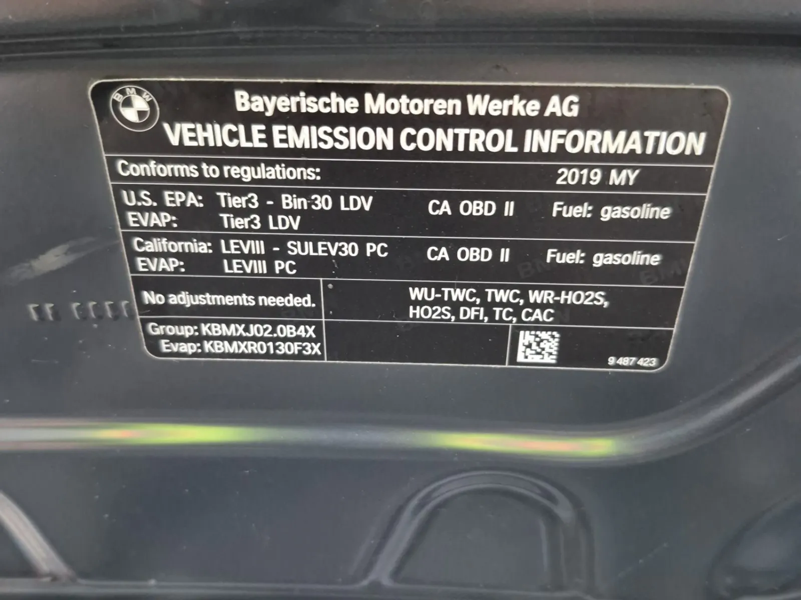 Emission Sticker Photo