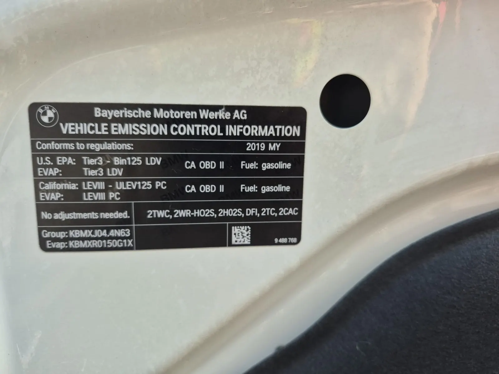 Emission Sticker Photo