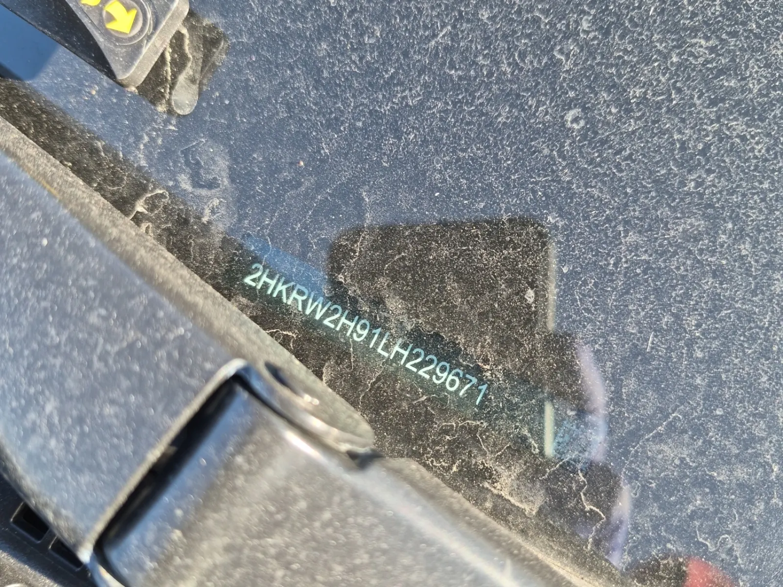 Dash VIN Plate Photo