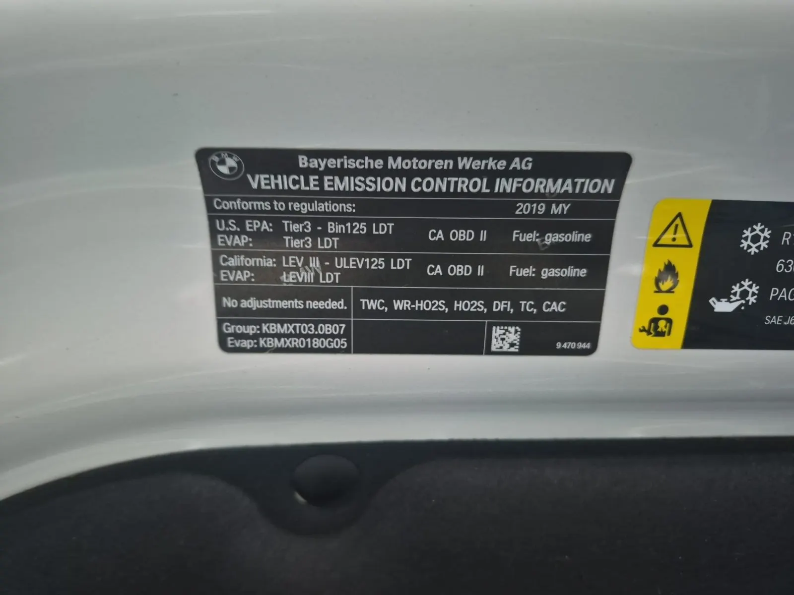 Emission Sticker Photo