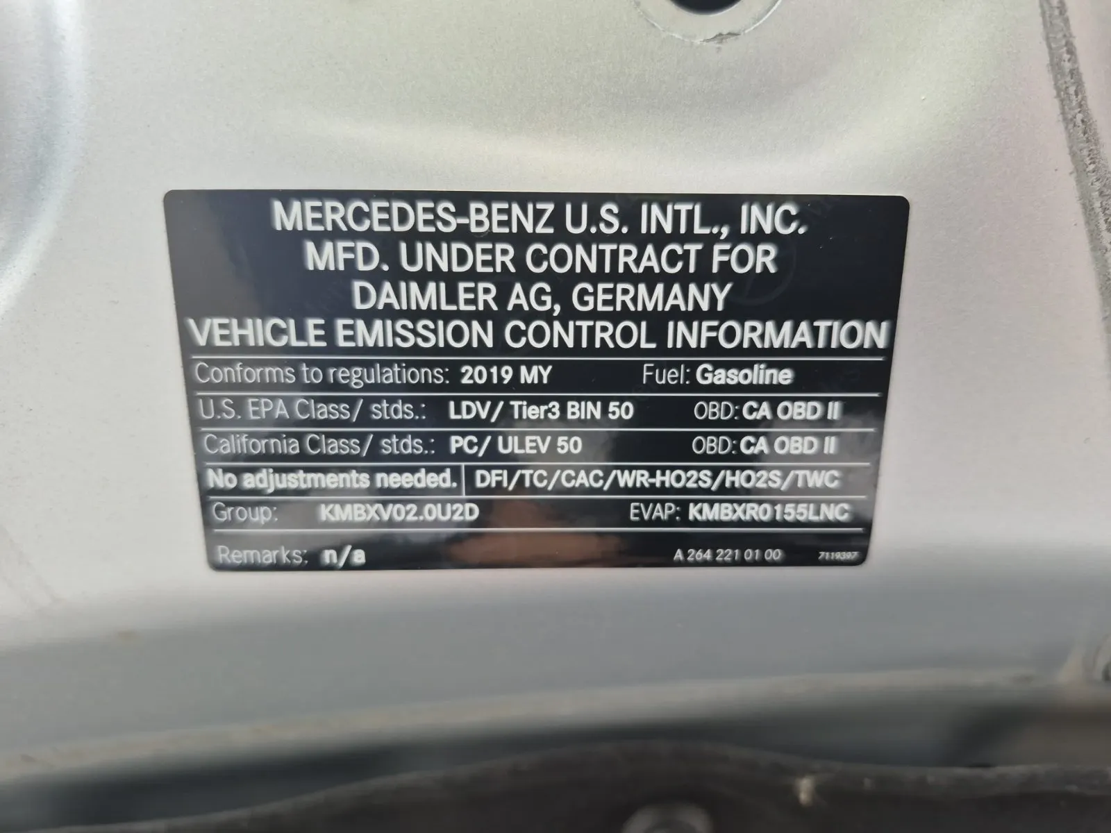 Emission Sticker Photo