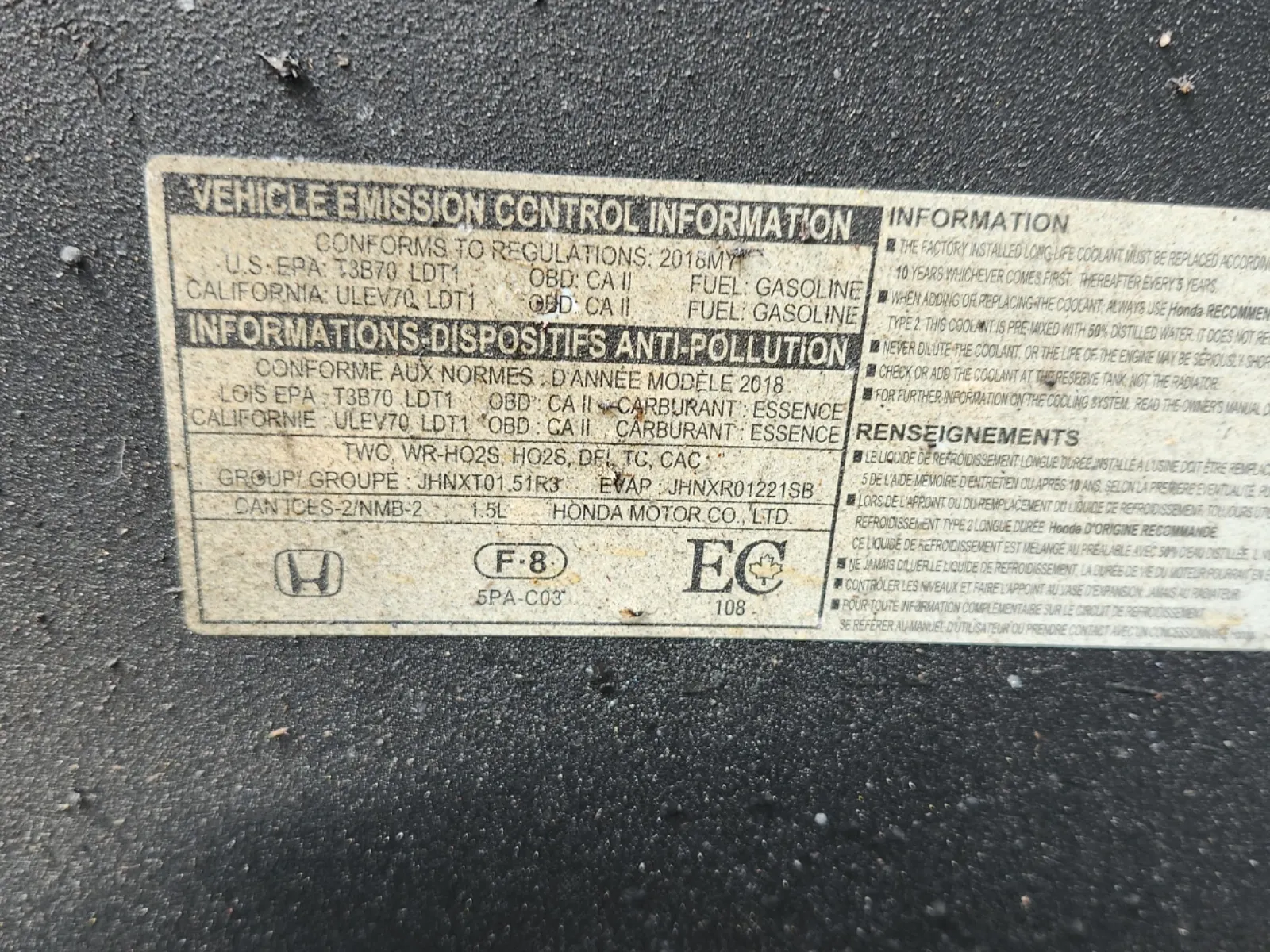 Emission Sticker Photo