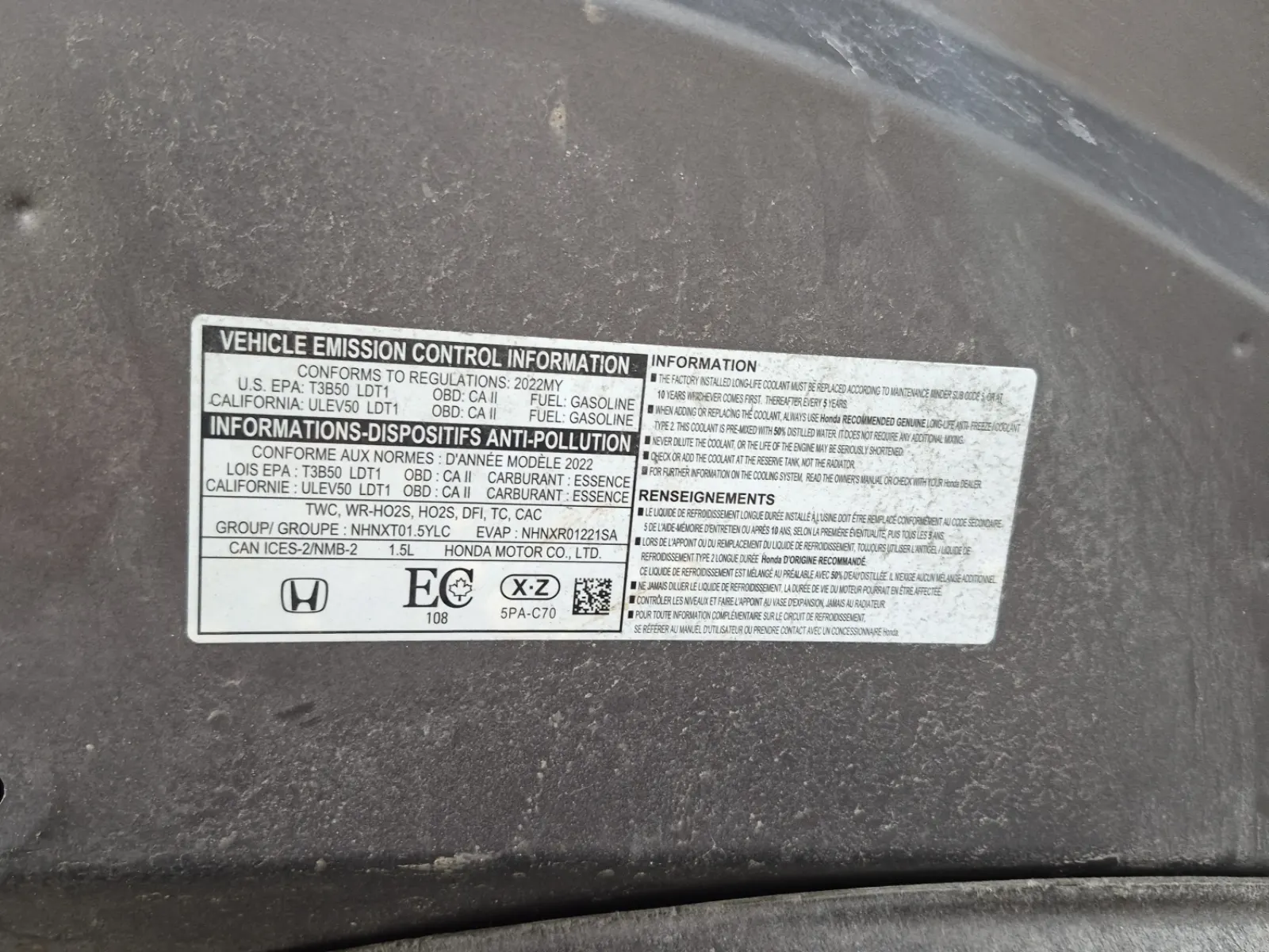 Emission Sticker Photo