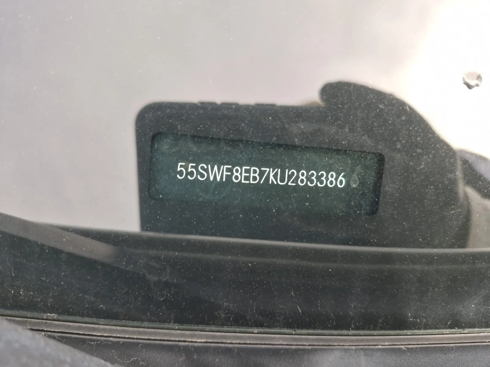Dash VIN Plate Photo
