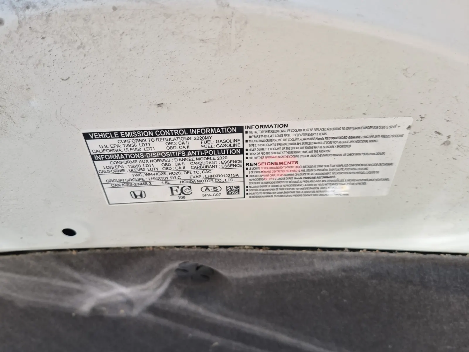 Emission Sticker Photo
