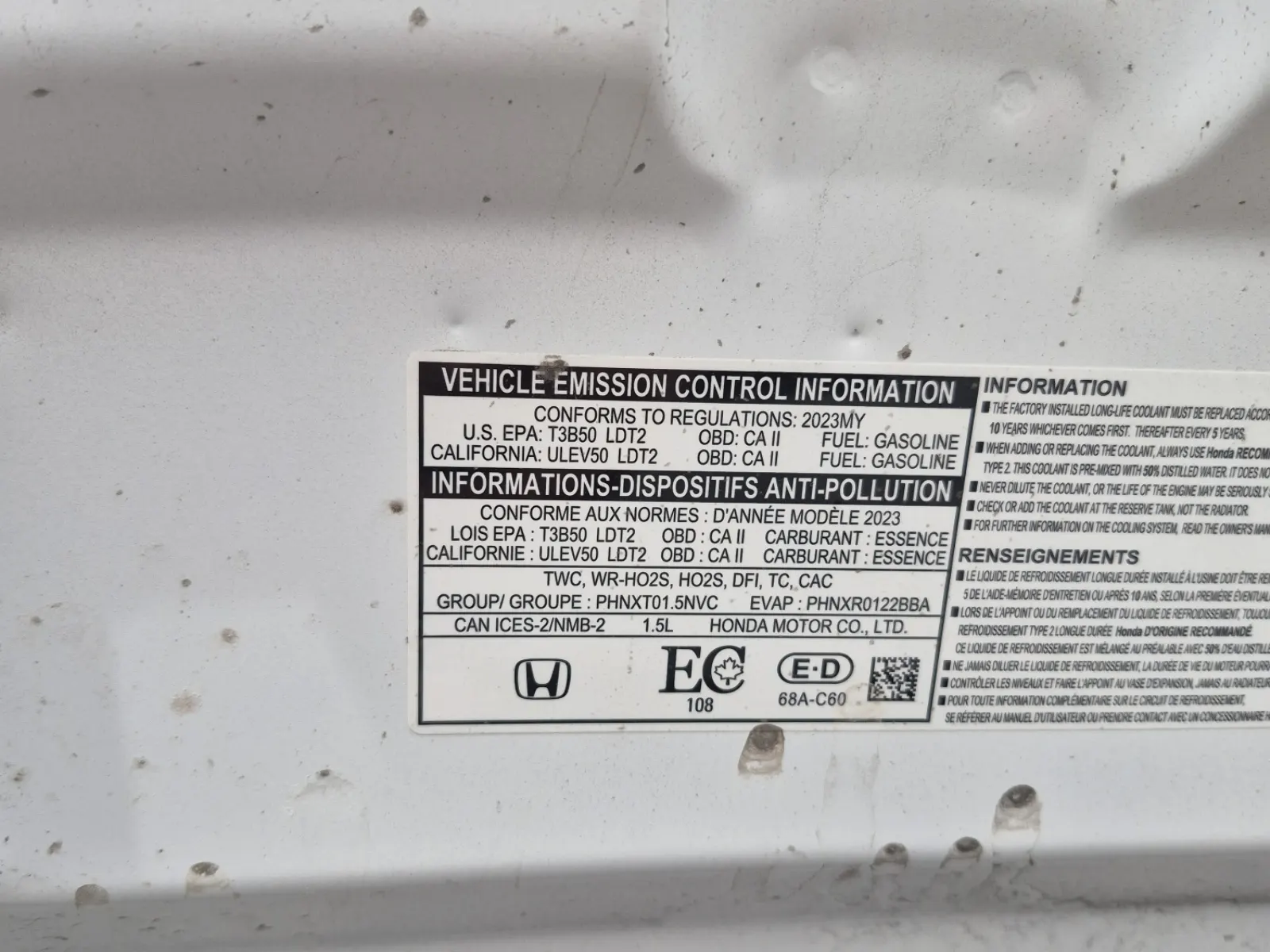 Emission Sticker Photo