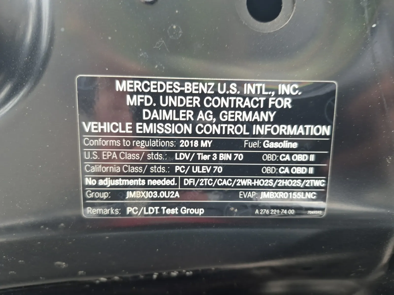 Emission Sticker Photo