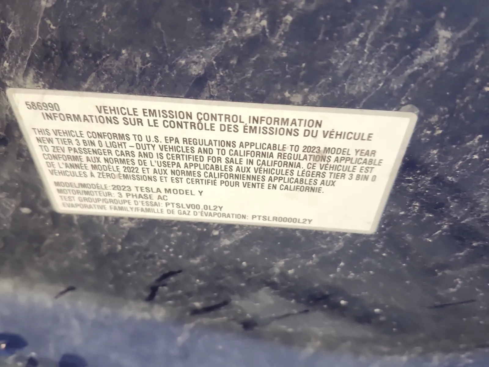 Emission Sticker Photo