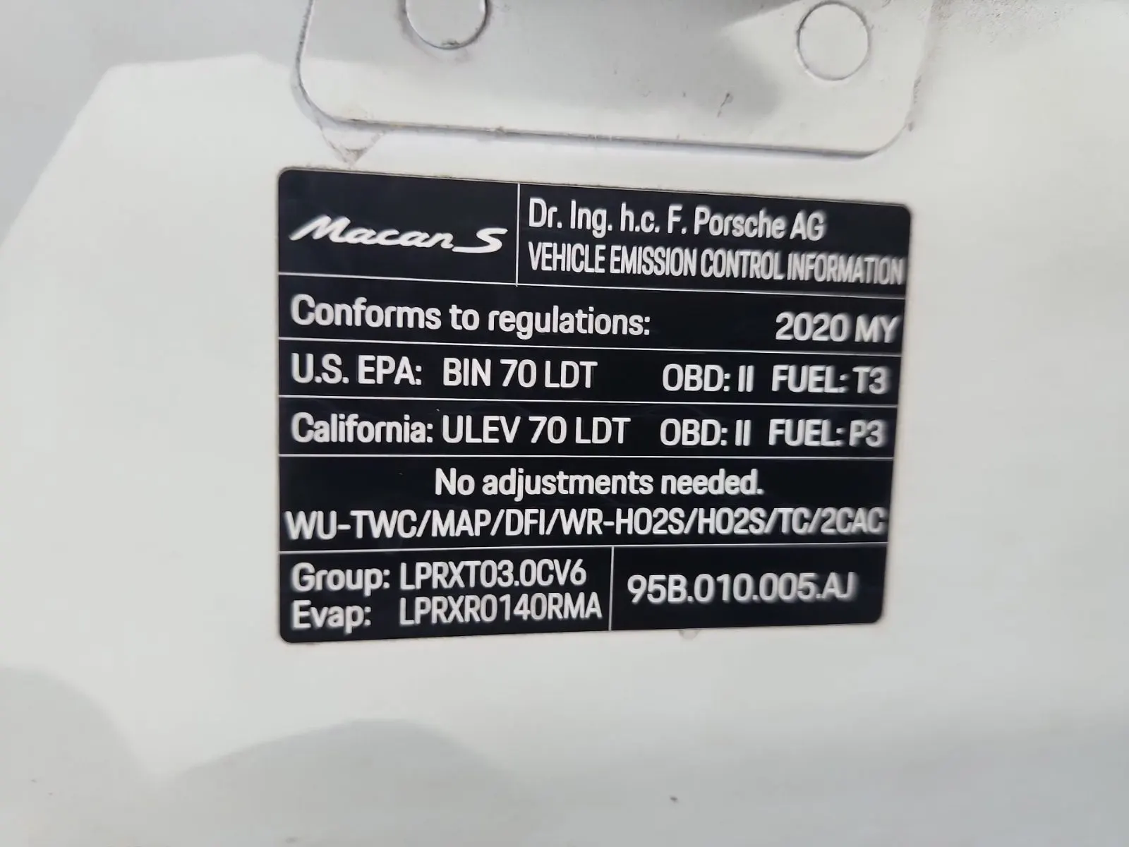 Emission Sticker Photo
