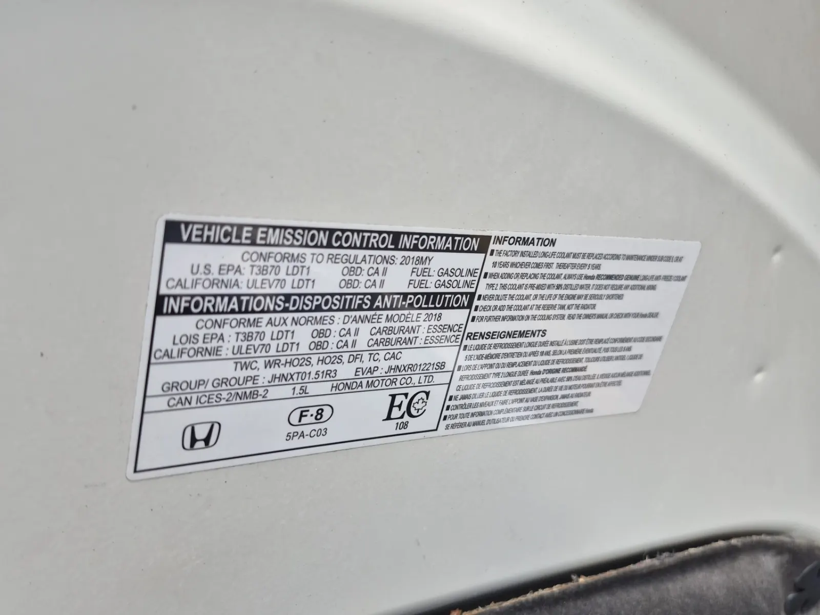 Emission Sticker Photo