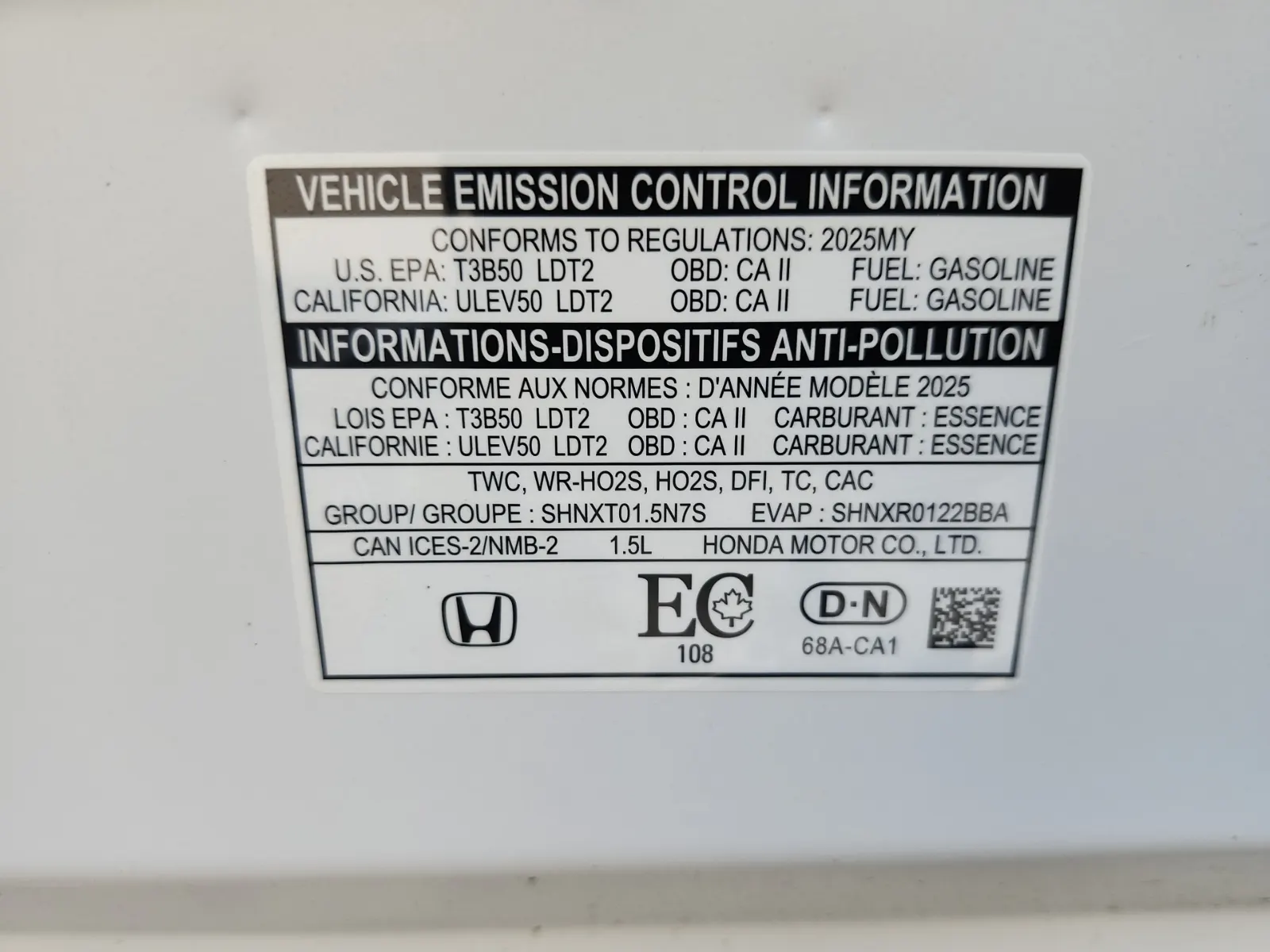 Emission Sticker Photo