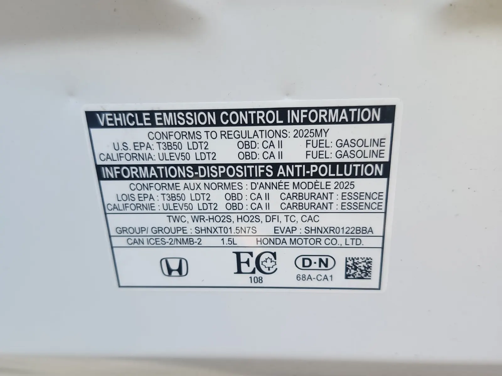 Emission Sticker Photo