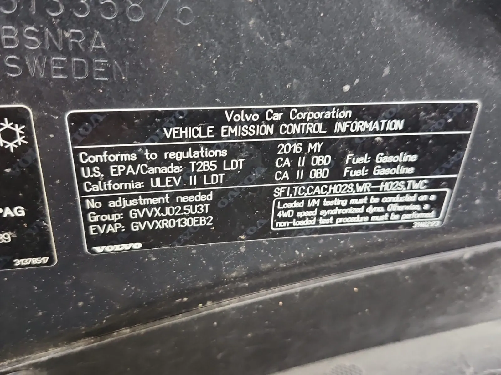 Emission Sticker Photo