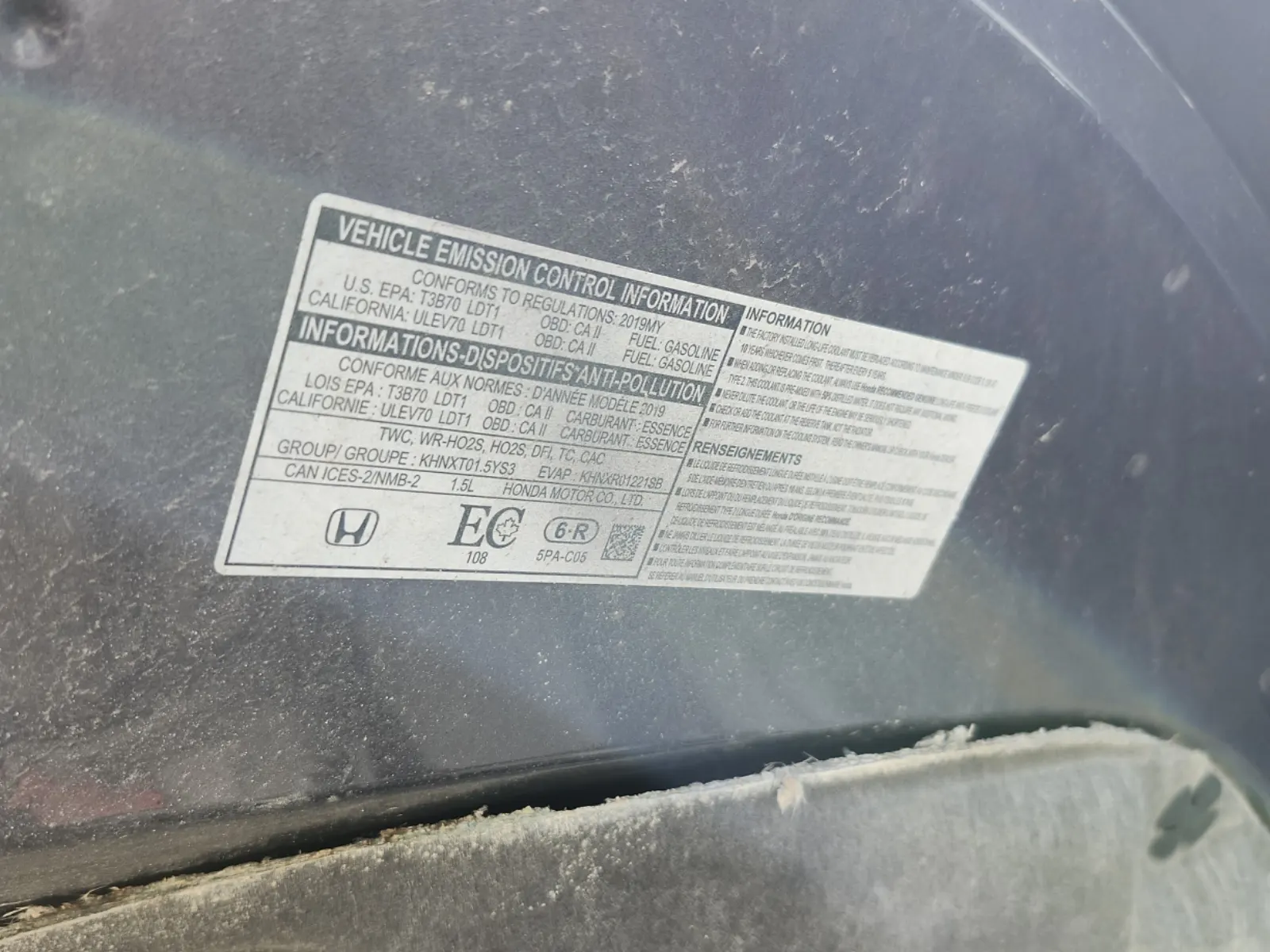 Emission Sticker Photo