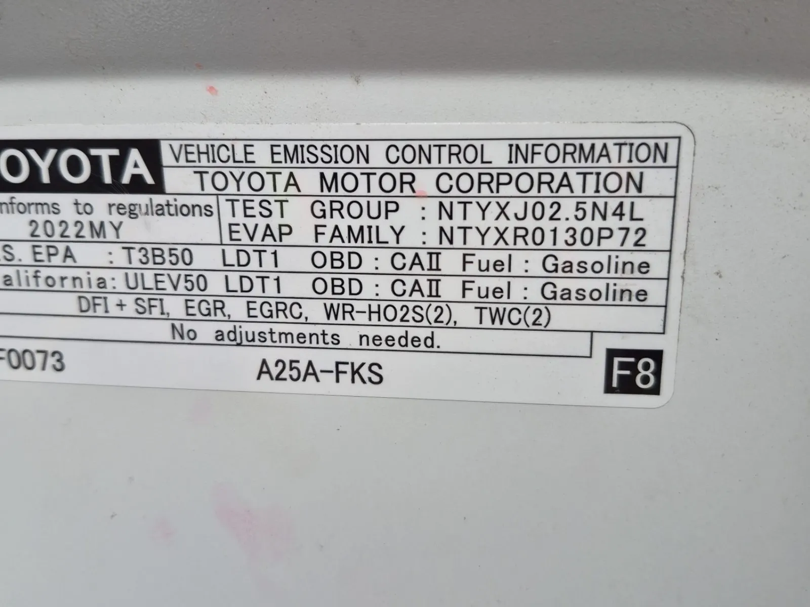 Emission Sticker Photo