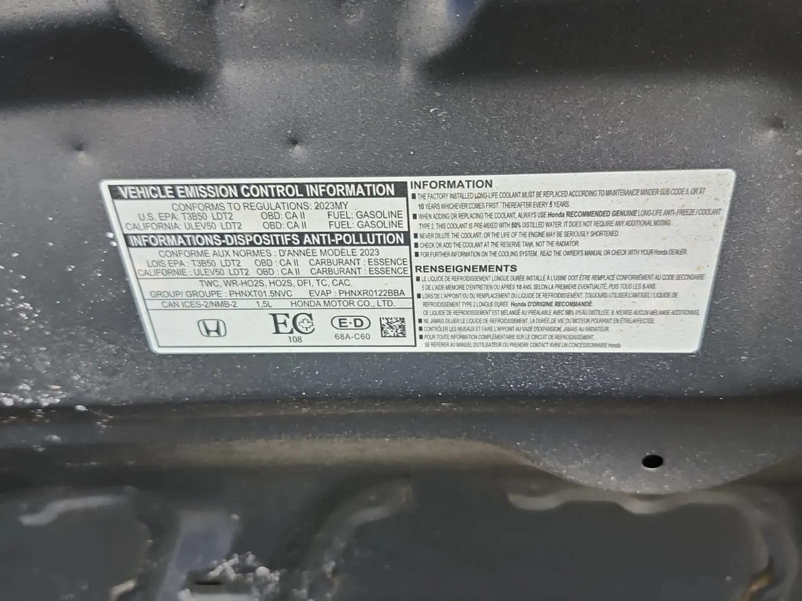 Emission Sticker Photo