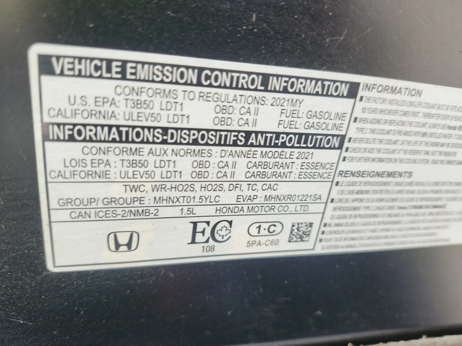 Emission Sticker Photo