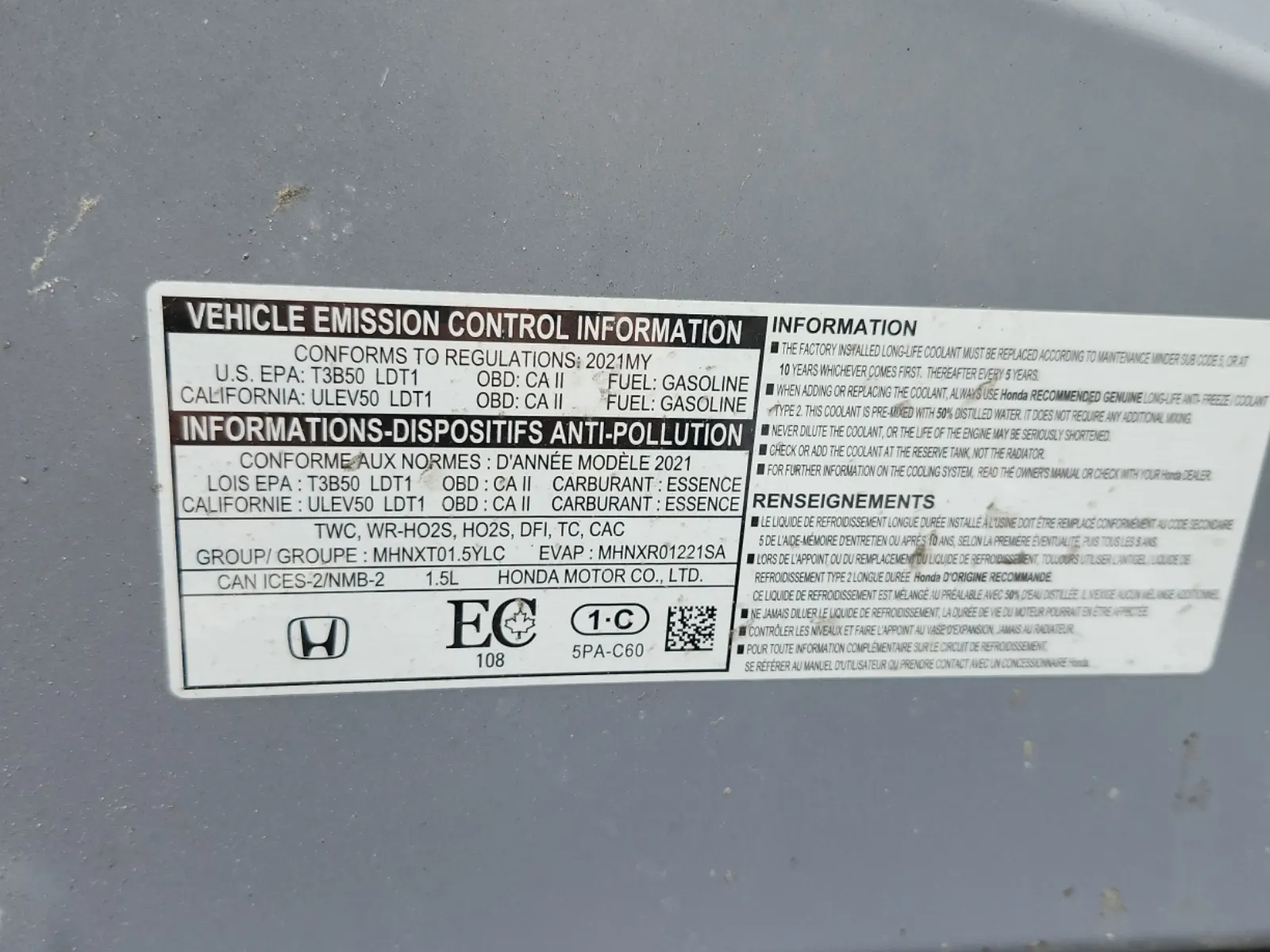 Emission Sticker Photo