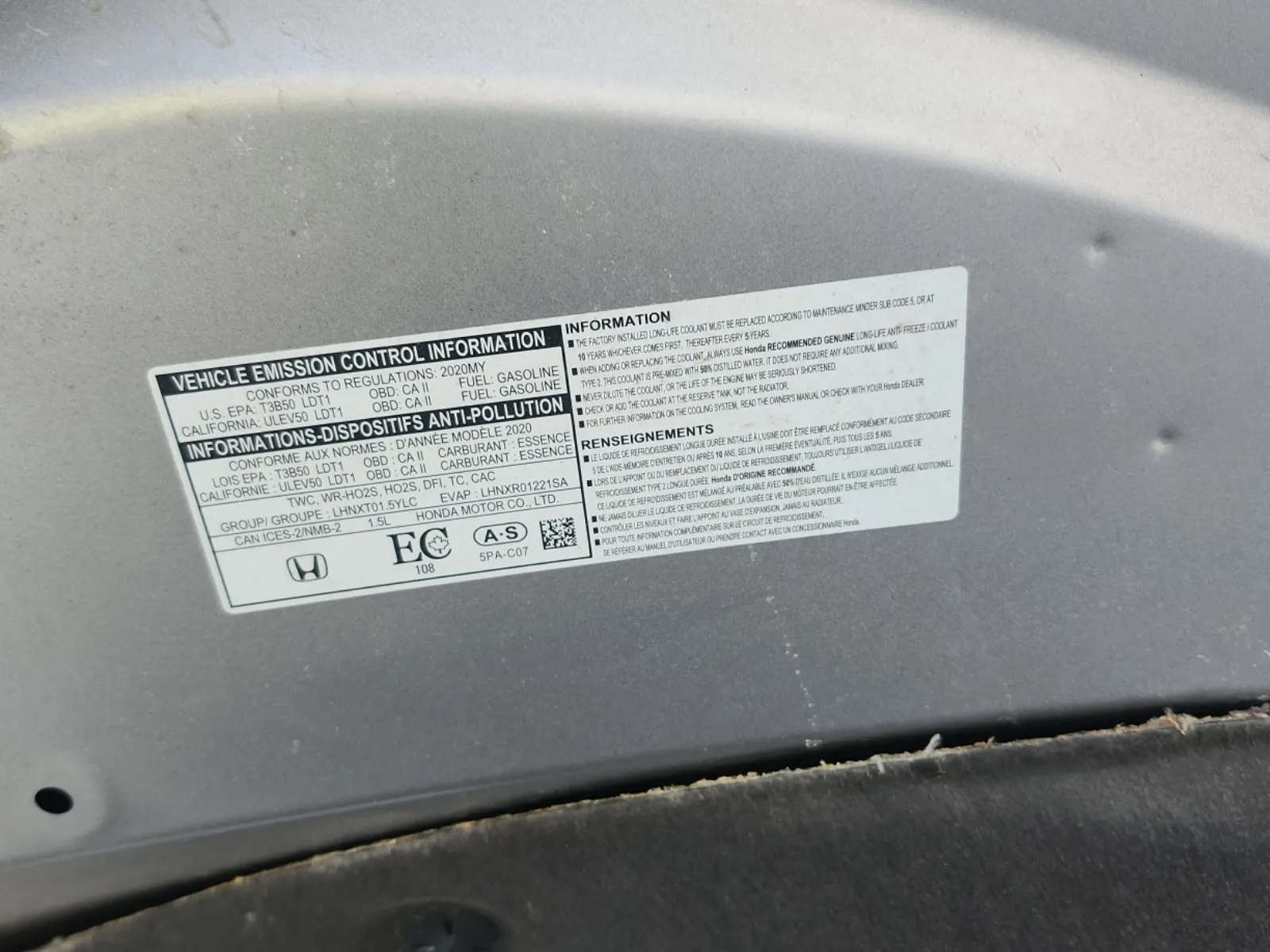 Emission Sticker Photo