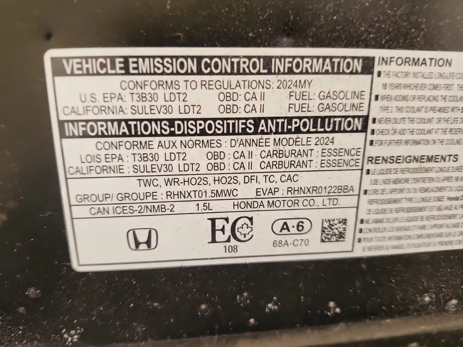 Emission Sticker Photo