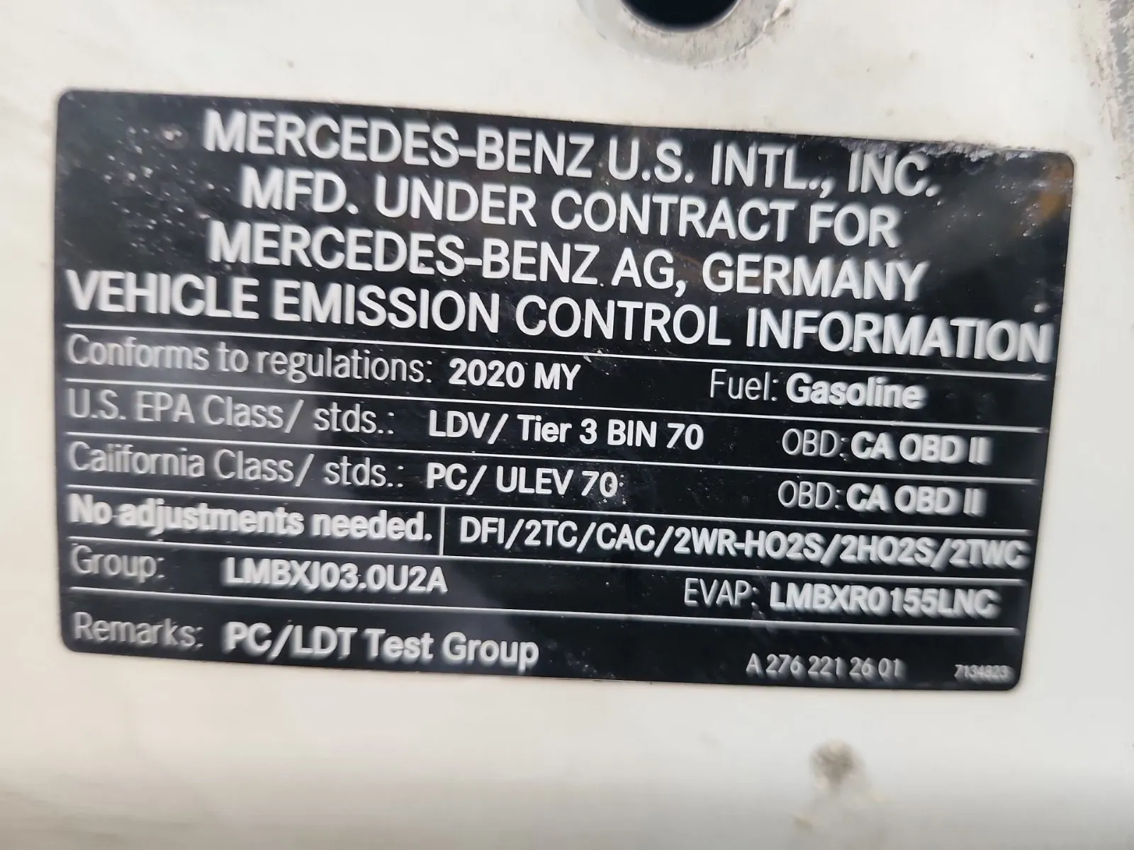 Emission Sticker Photo