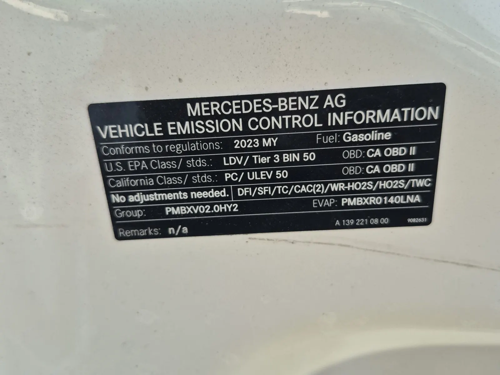 Emission Sticker Photo