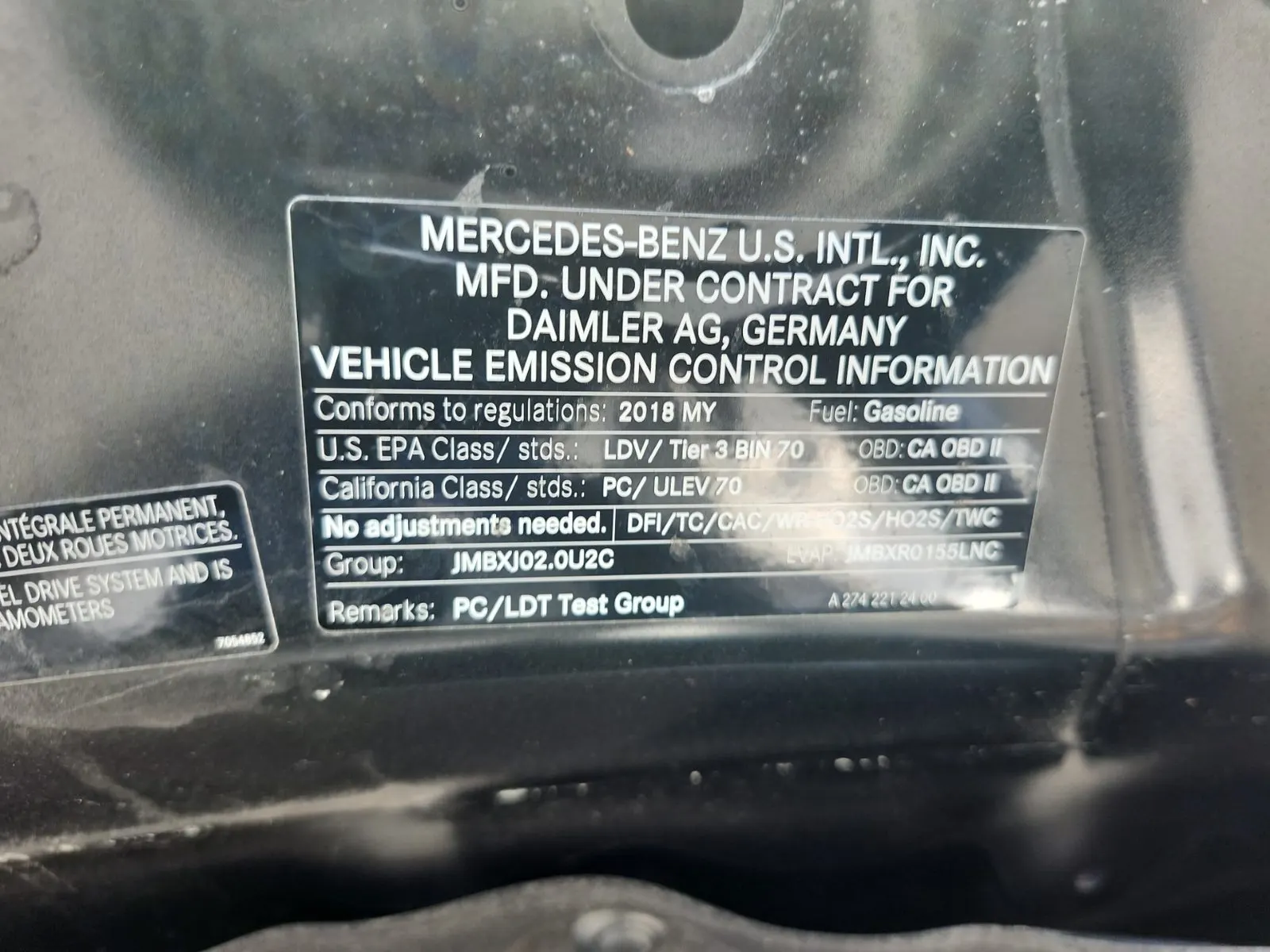 Emission Sticker Photo