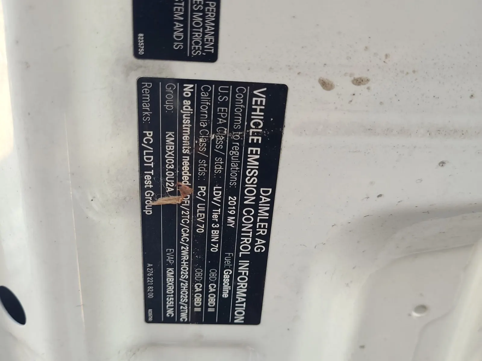 Emission Sticker Photo