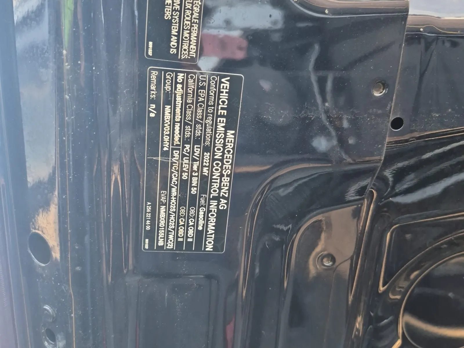 Emission Sticker Photo