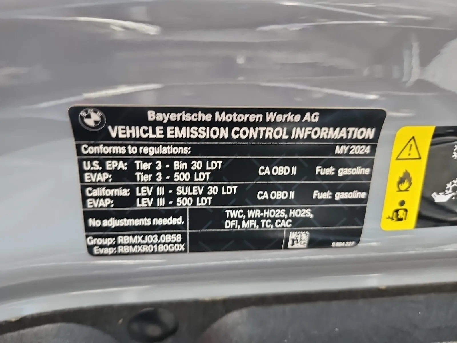 Emission Sticker Photo